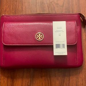 Authentic Tory Burch Robinson Zip Pouch